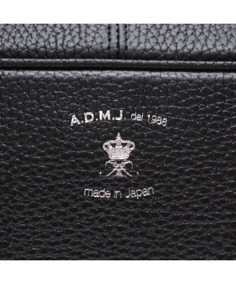 A.D.M.J. 牛革 ボストンバッグ 28cm※SILVER金具 