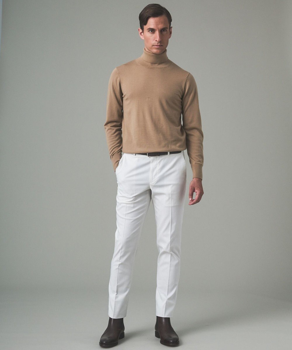 GOTAIRIKU 新色追加【洗える/チクチクしにくい/ピリングしにくい】イタリア糸 ハイゲージ タートルネックニット_WOOL100％ 