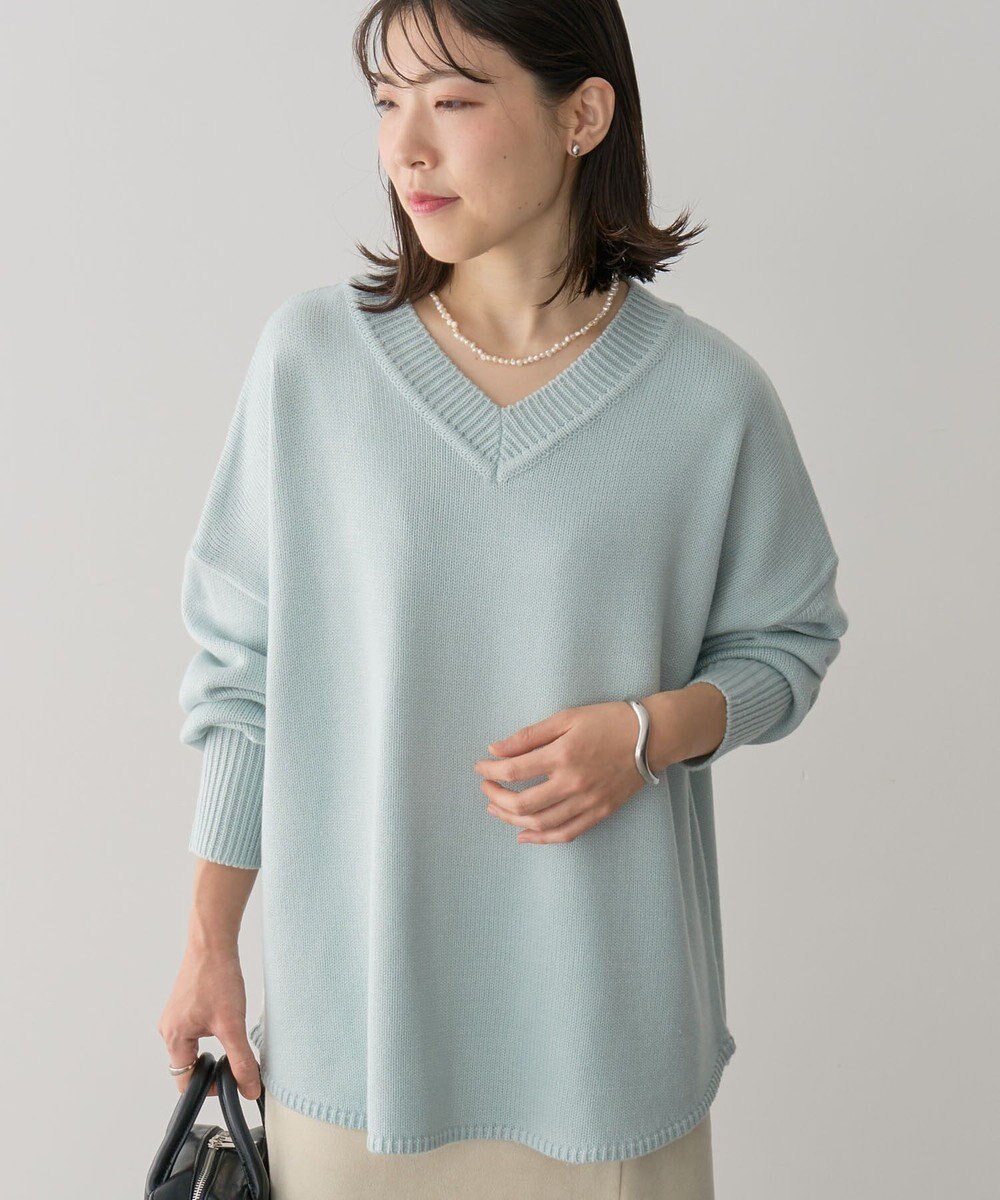 Green Parks 洗える　Ｖネックニットプルオーバー 