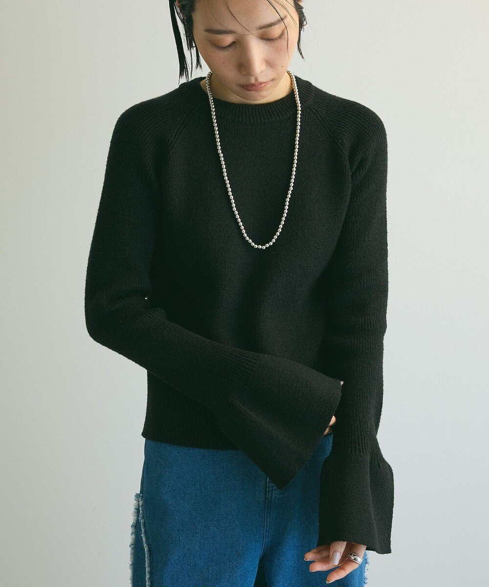 Green Parks armonia．袖フレアニットプルオーバー 