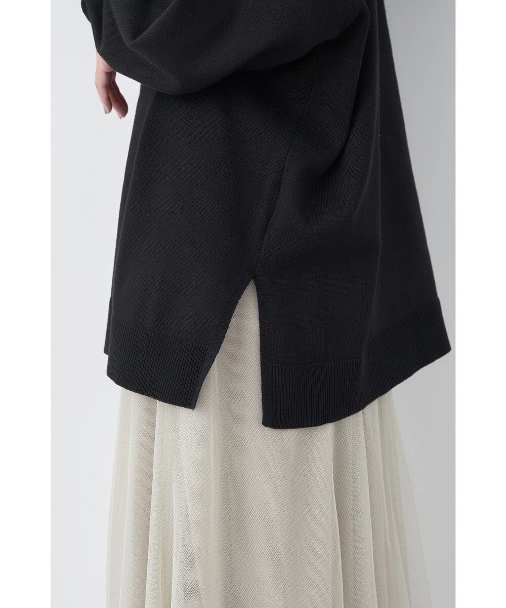 earth music&ecology サイドスリットルーズＶネックカーディガン 