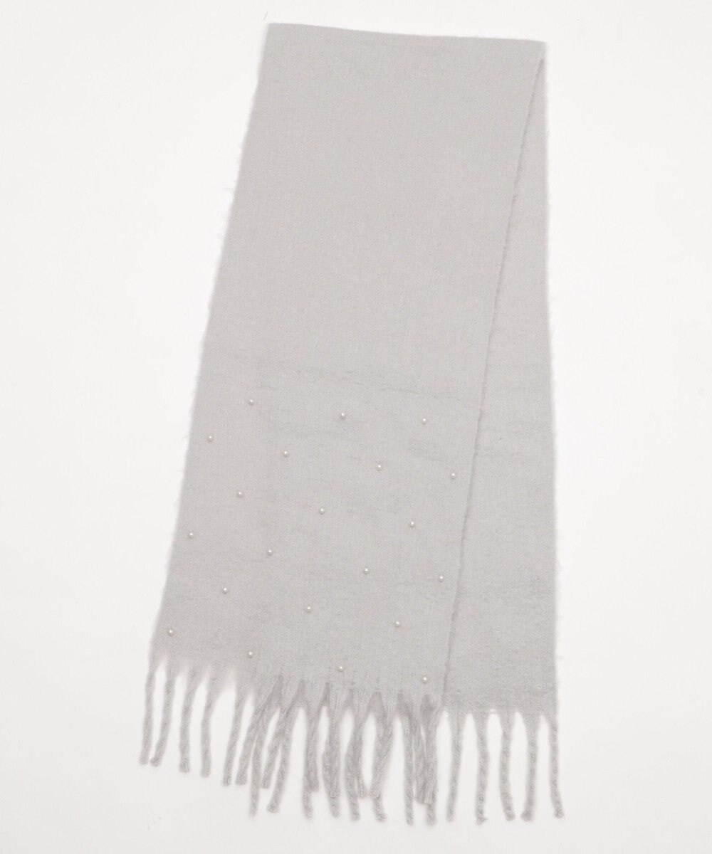 WEGO パール付きワイドフリンジストール 