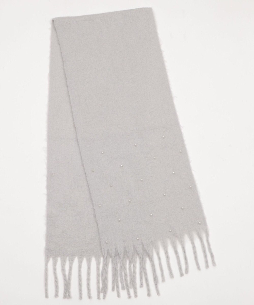 WEGO パール付きワイドフリンジストール 