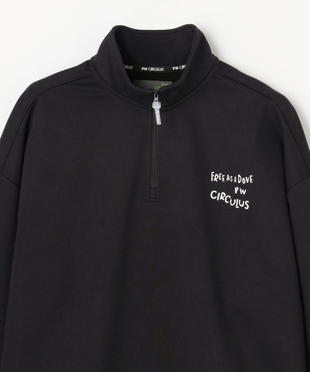 PW CIRCULUS 【MEN】ハーフジップ 裏毛スウェットトップス ゴルフ 