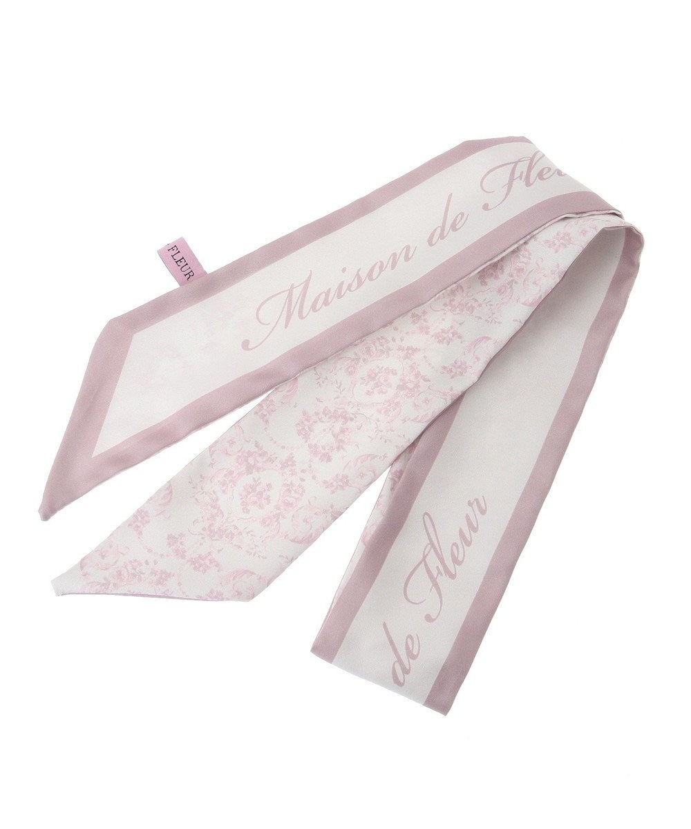 Maison de FLEUR フラワーフレーム柄スカーフ 