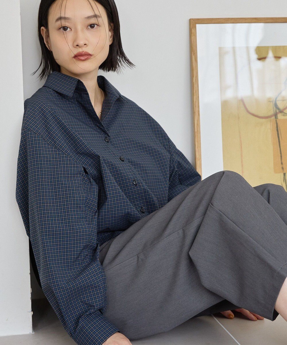 AMERICAN HOLIC クロップド丈バックタックシャツ 