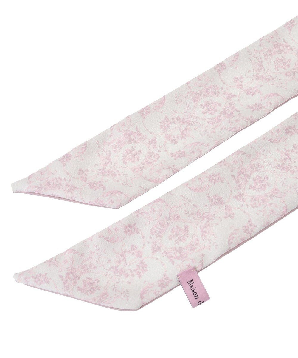 Maison de FLEUR フラワーフレーム柄スカーフ 