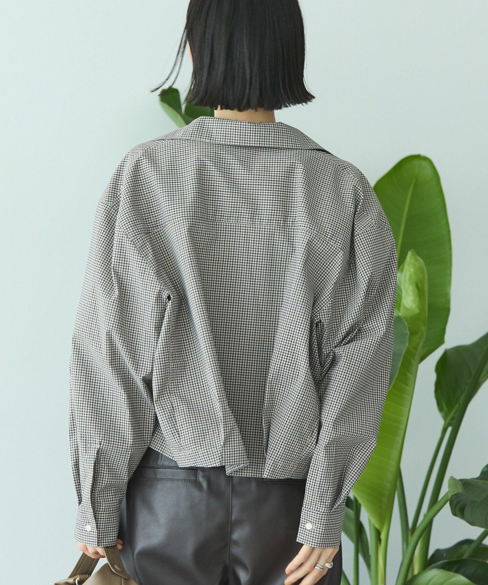 AMERICAN HOLIC クロップド丈バックタックシャツ 