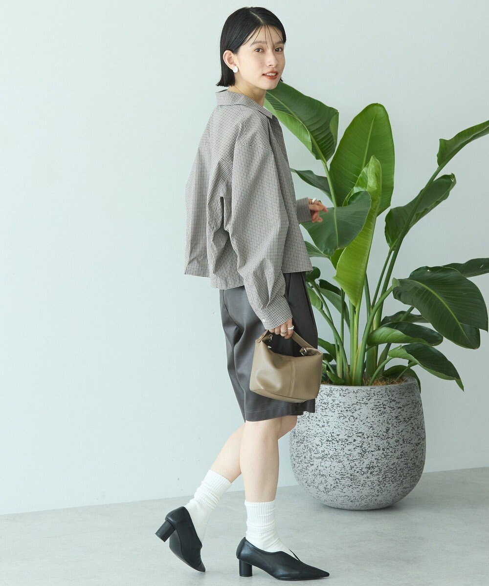 AMERICAN HOLIC クロップド丈バックタックシャツ 