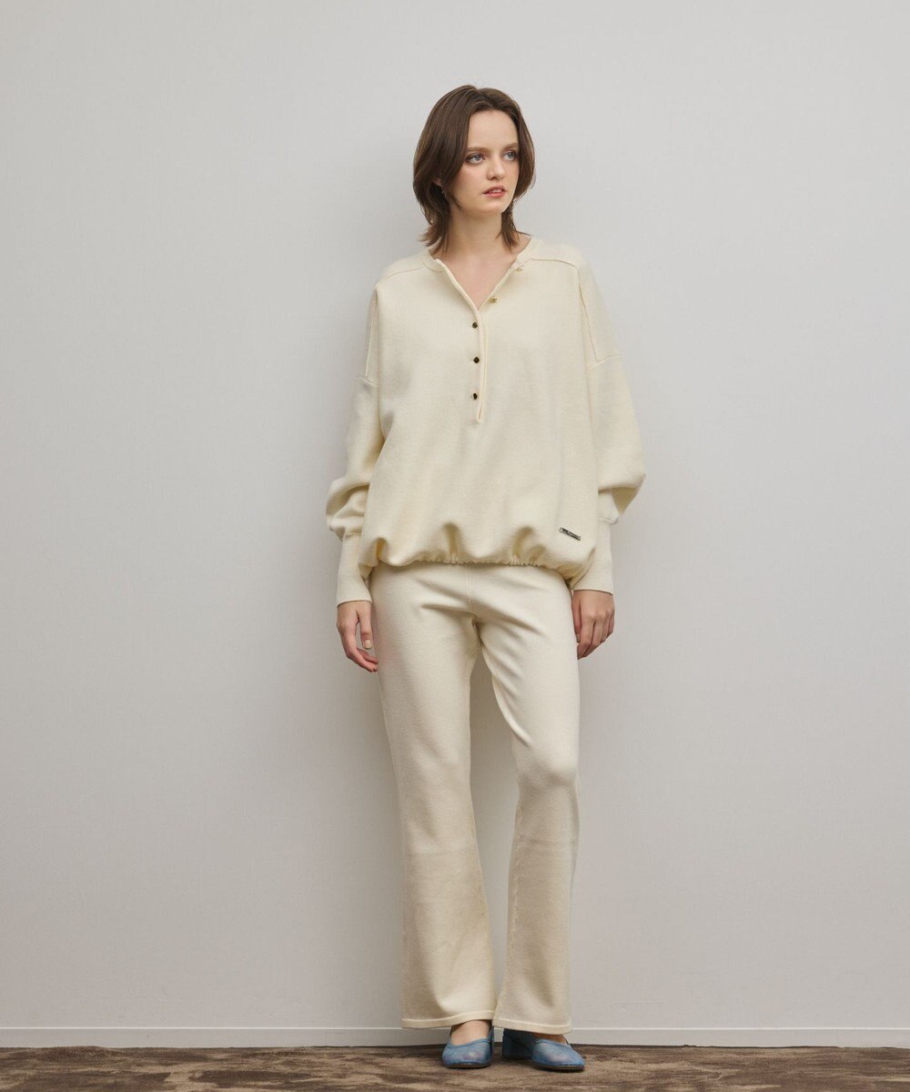 GRACE CONTINENTAL スウェットライクニットパンツ 