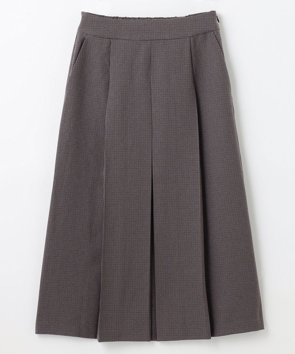 ANY 【洗濯機可能/ウエストゴム/ポケット付】ウーリッシュフラノボックスプリーツスカート 