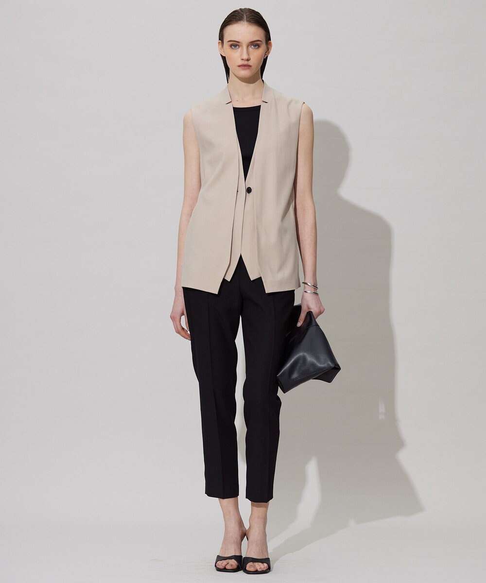 ICB 【接触冷感・UVカット・洗える】 T/Rドライリネン ジレ 