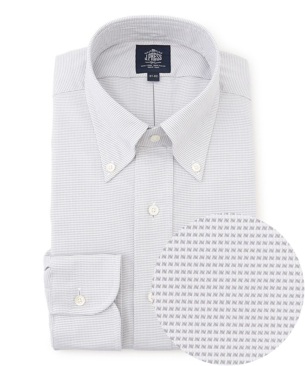 J.PRESS MEN 【PREMIUM PLEATS / 形態安定】ピンヘッド ドレスシャツ / B.D. 