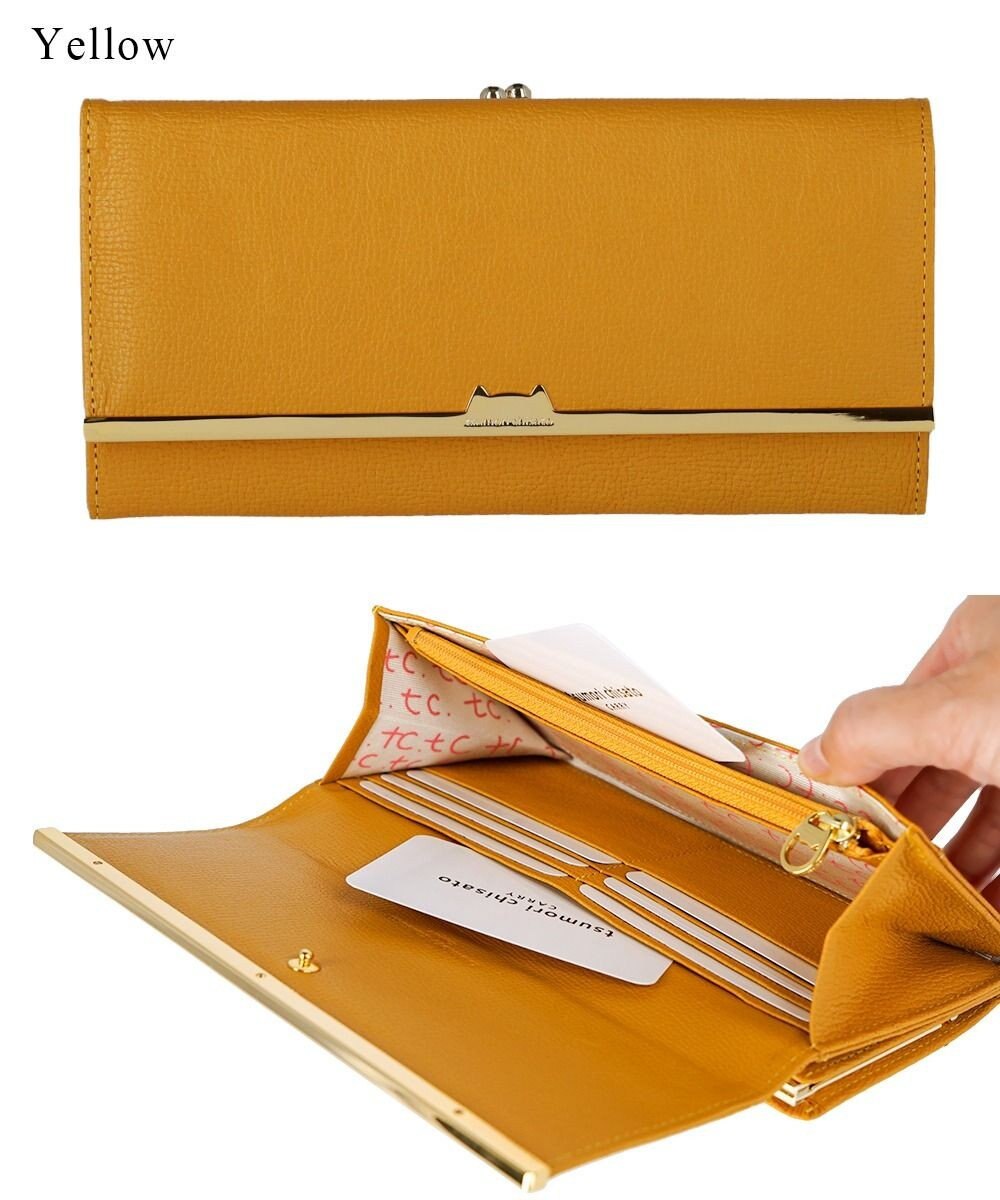 tsumori chisato CARRY プットオンネコ　がま口　長財布　かぶせ 