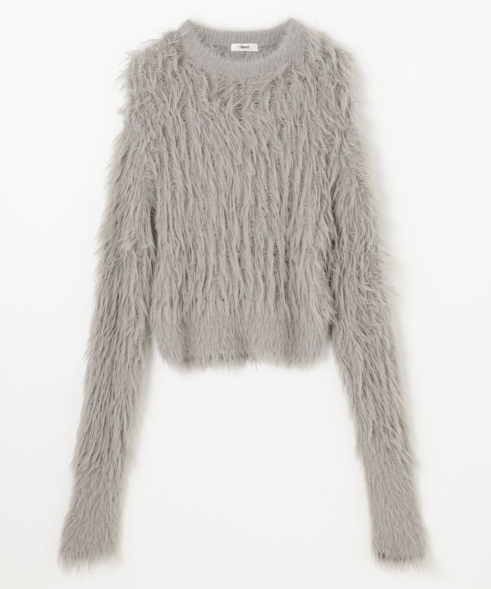 NAVE 【ReNAVE・洗える】メルティーシャギーニット プルオーバー 