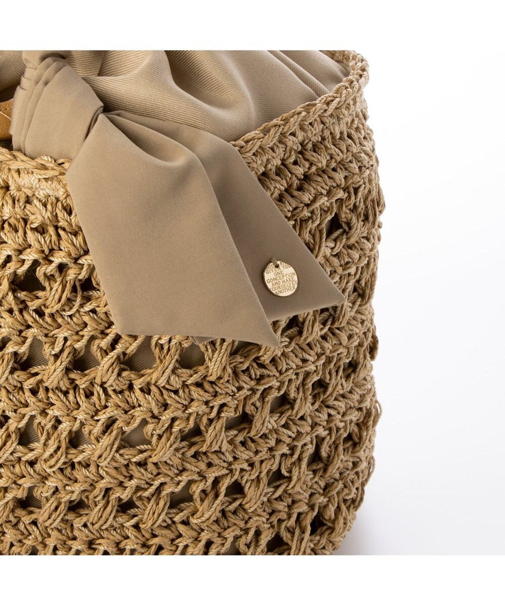 UNBILLION カシュカシュ cachecache / 下がりリボン柄編みトートバッグ 