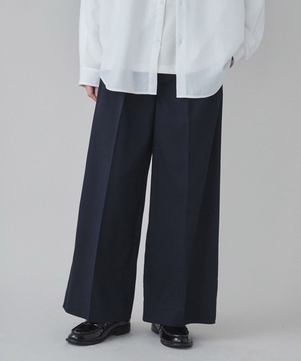 WEGO 【ユニセックス着用ITEM】ワイドストレートスラックス 