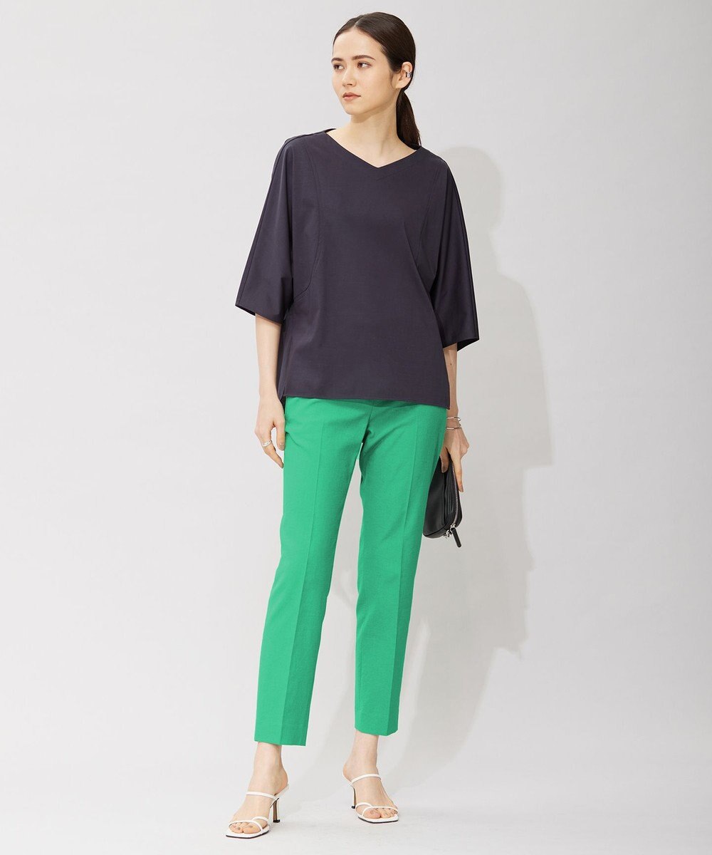 ICB 【洗える】 ブラウスライクジャージー ドルマンスリーブカットソー 