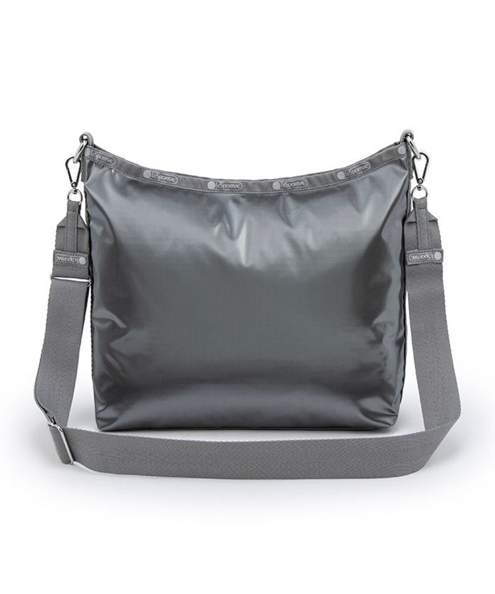 LeSportsac MEDIUM ZIP SHOULDER/ガンメタルグレーシャイン 