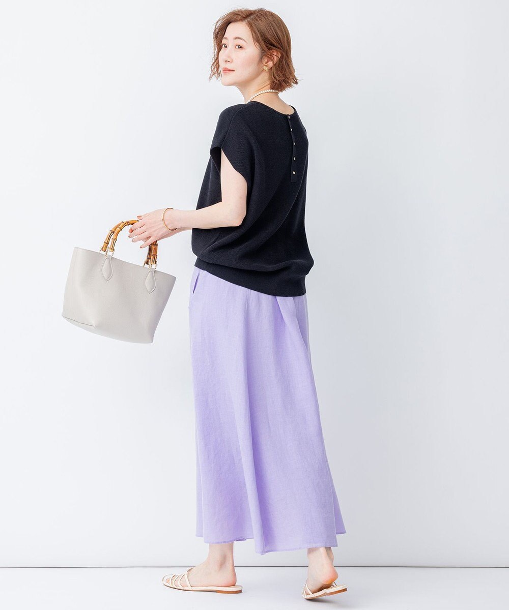 23区 S 【STORY7月号掲載/洗える】コットンアセテート バックボタン ニット 