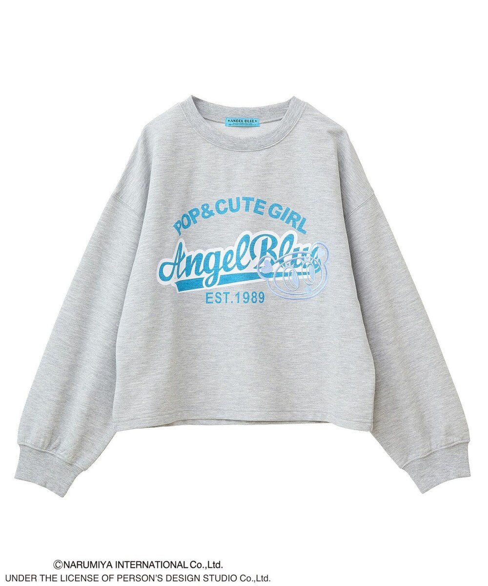 Green Parks ＡＮＧＥＬ　ＢＬＵＥ長袖ロゴ刺繍プルオーバー 