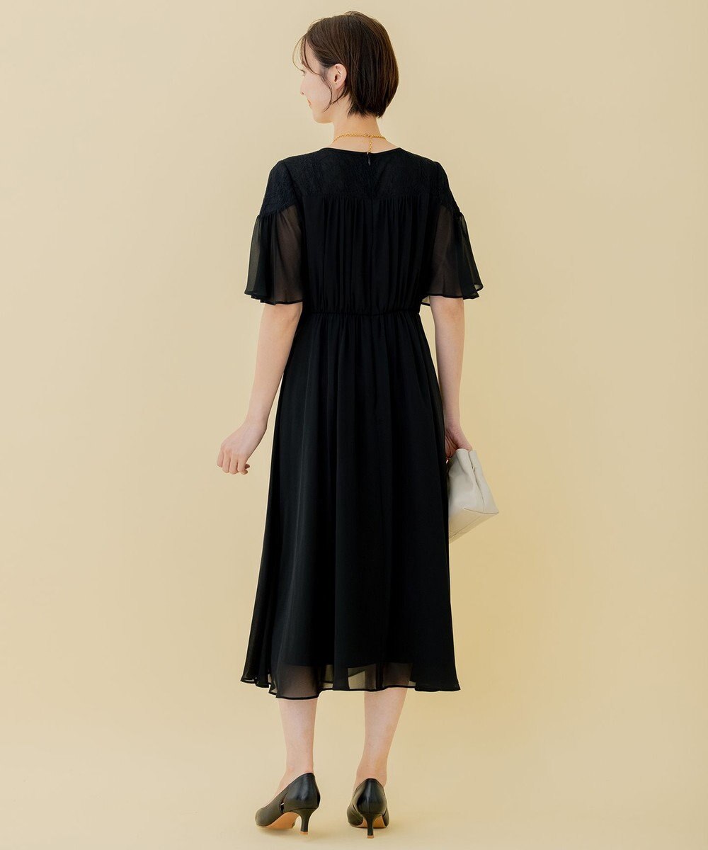 自由区 【WEB限定】シフォンレースコンビネーション ドレス 