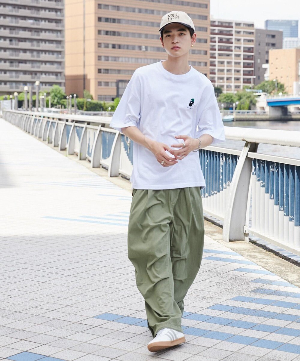 WEGO ヒゲサガラ刺繍Tシャツ 