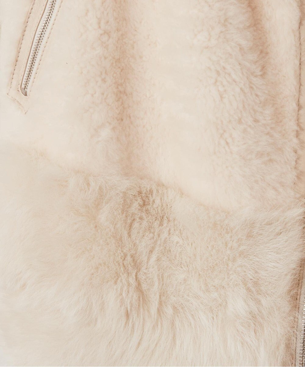 GRACE CONTINENTAL ムートンライダースコート 