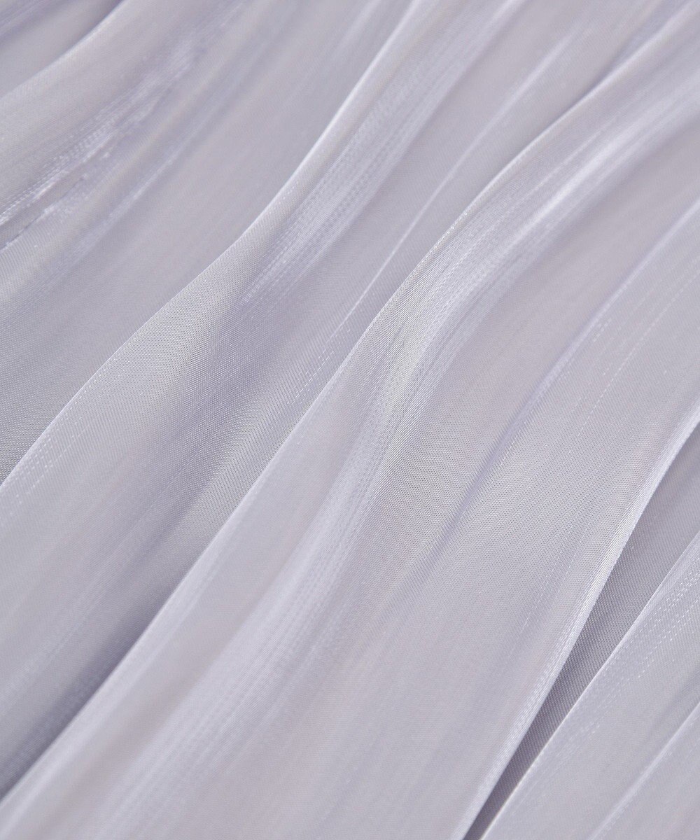 Green Parks シャイニーサテンセルフプリーツギャザーフレアスカート 