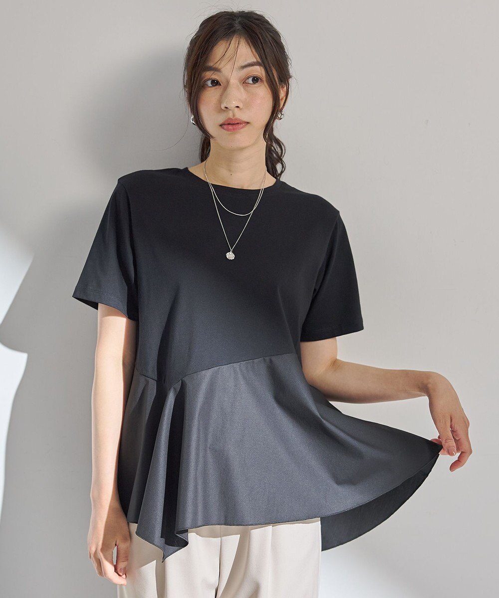 ANY L 【洗濯機可】コンビネーションイレヘムカットソー 