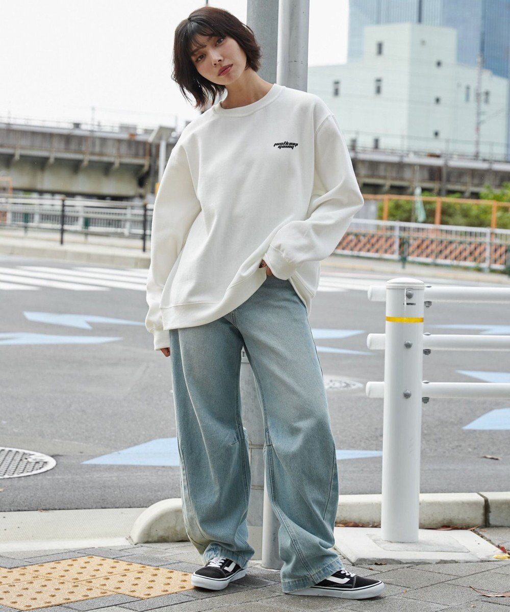 WEGO 【ユニセックス着用ITEM】リラックスフィットグラフィックプルオーバー 