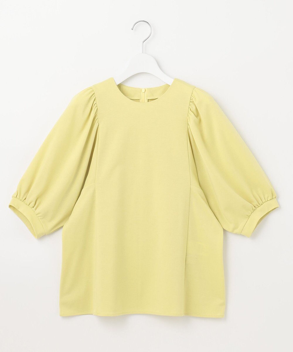 自由区 【洗える・XSサイズあり】ハイツイストポンチボリューム袖 カットソー 