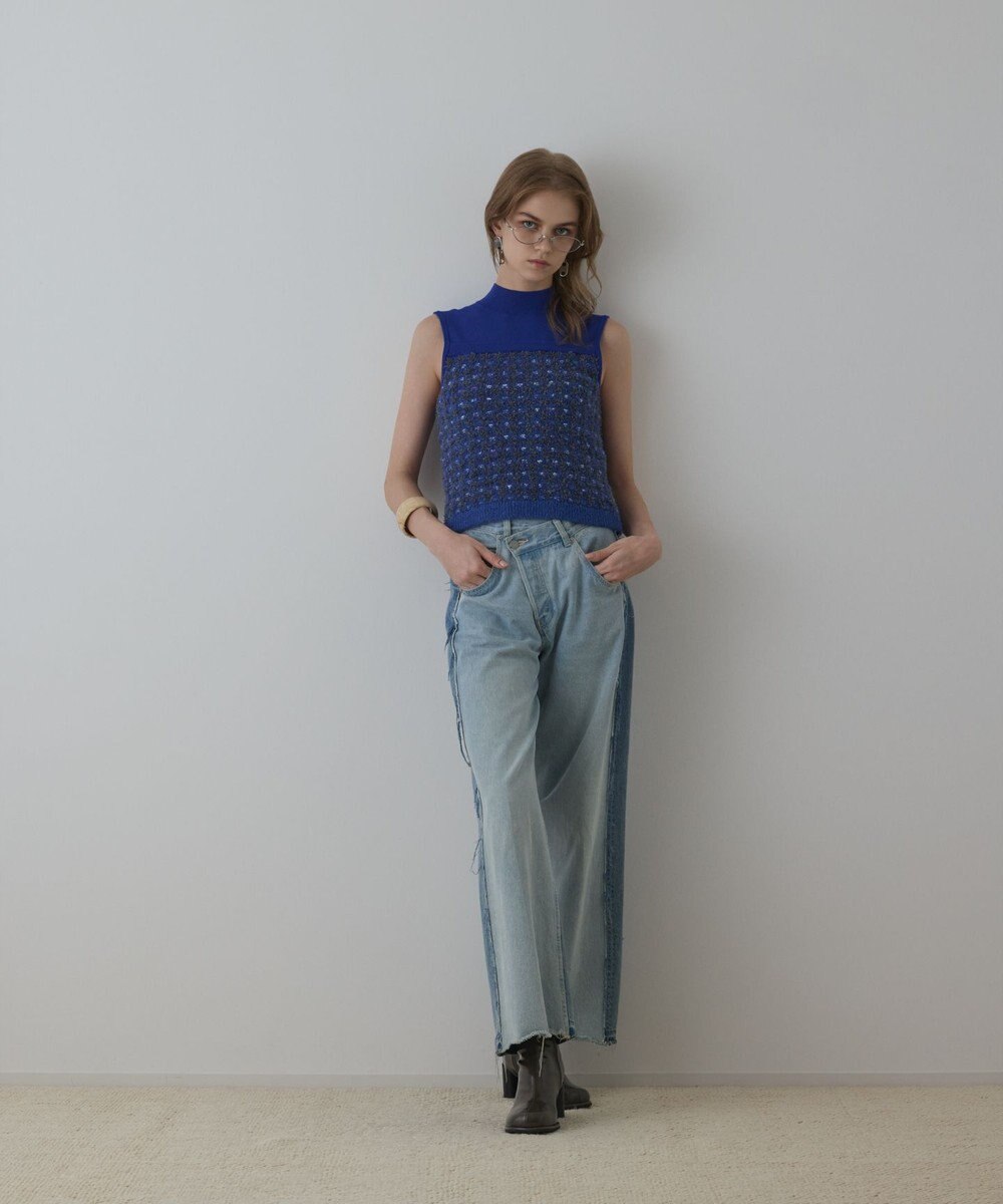 GRACE CONTINENTAL ツイードベアニットトップ 