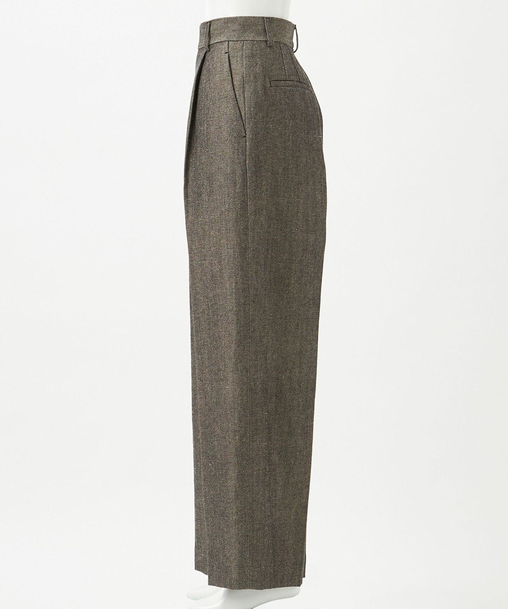 23区 【GOLD LABEL】ウールリネンツイル ワイドパンツ 