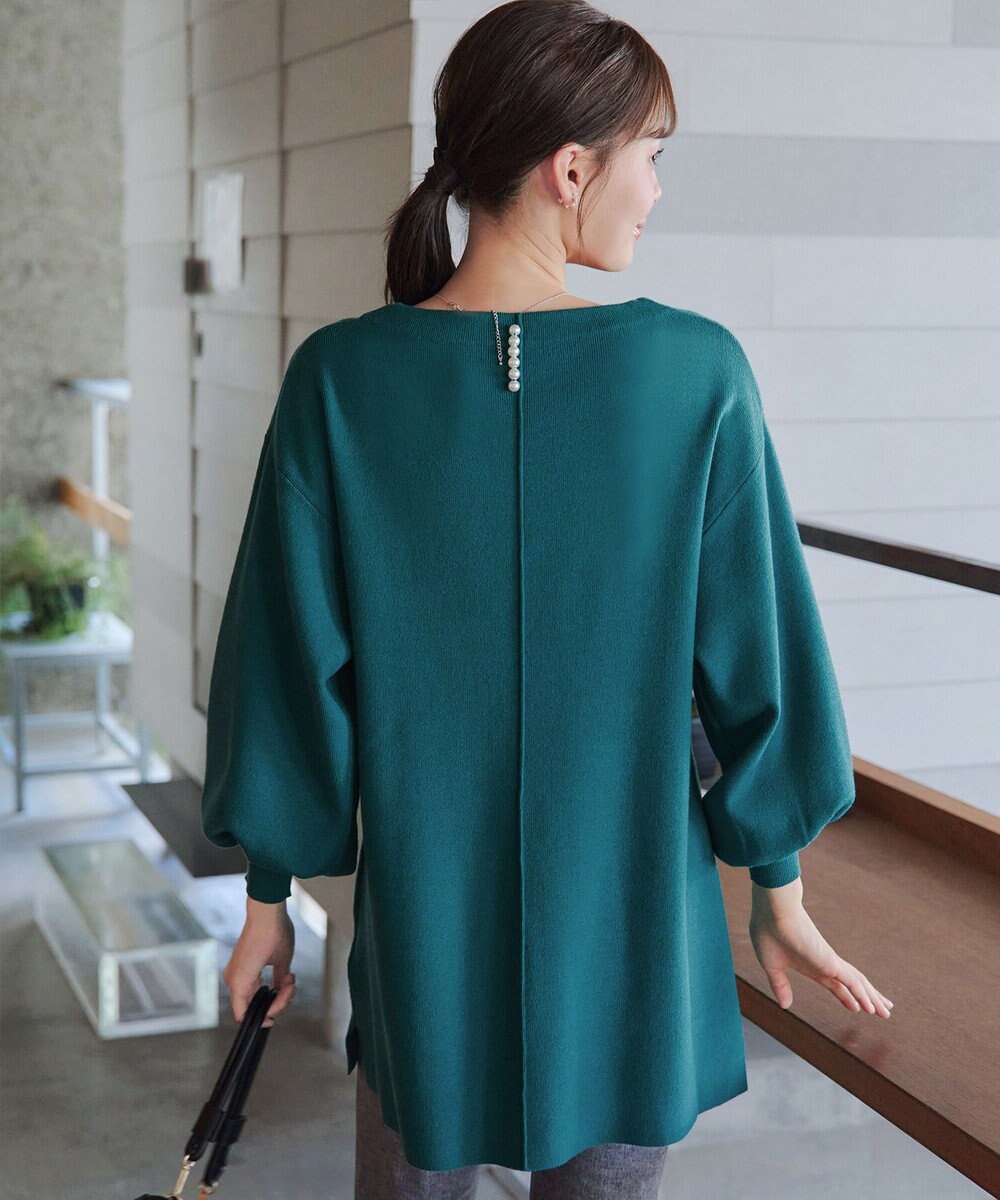 Tiaclasse L 【安田美沙子さん着用・洗える】ボリュームパフスリーブニットチュニック 