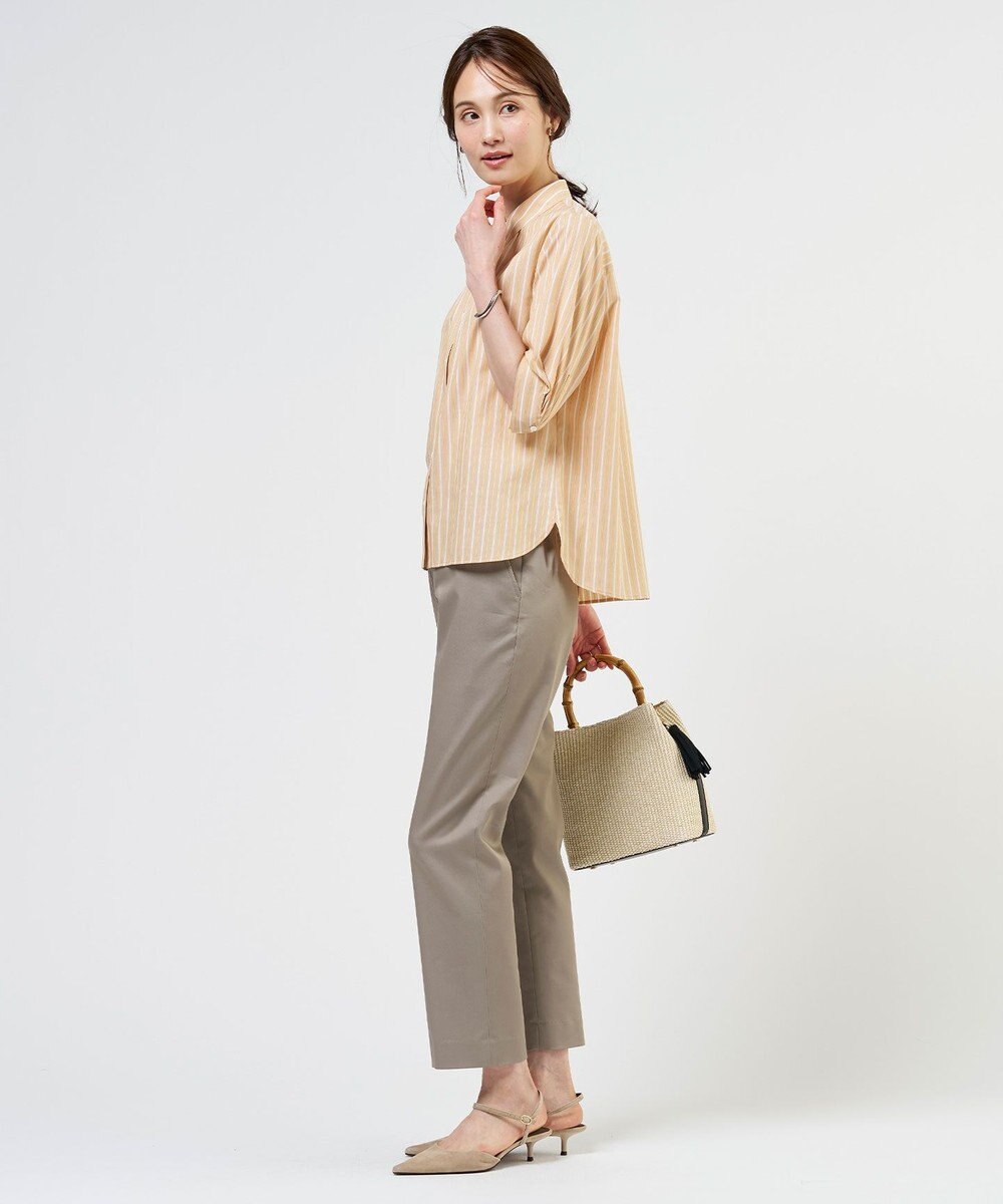 J.PRESS LADIES S 【シーンレスに活躍】セルロースカラミストライプ シャツ ブラウス 