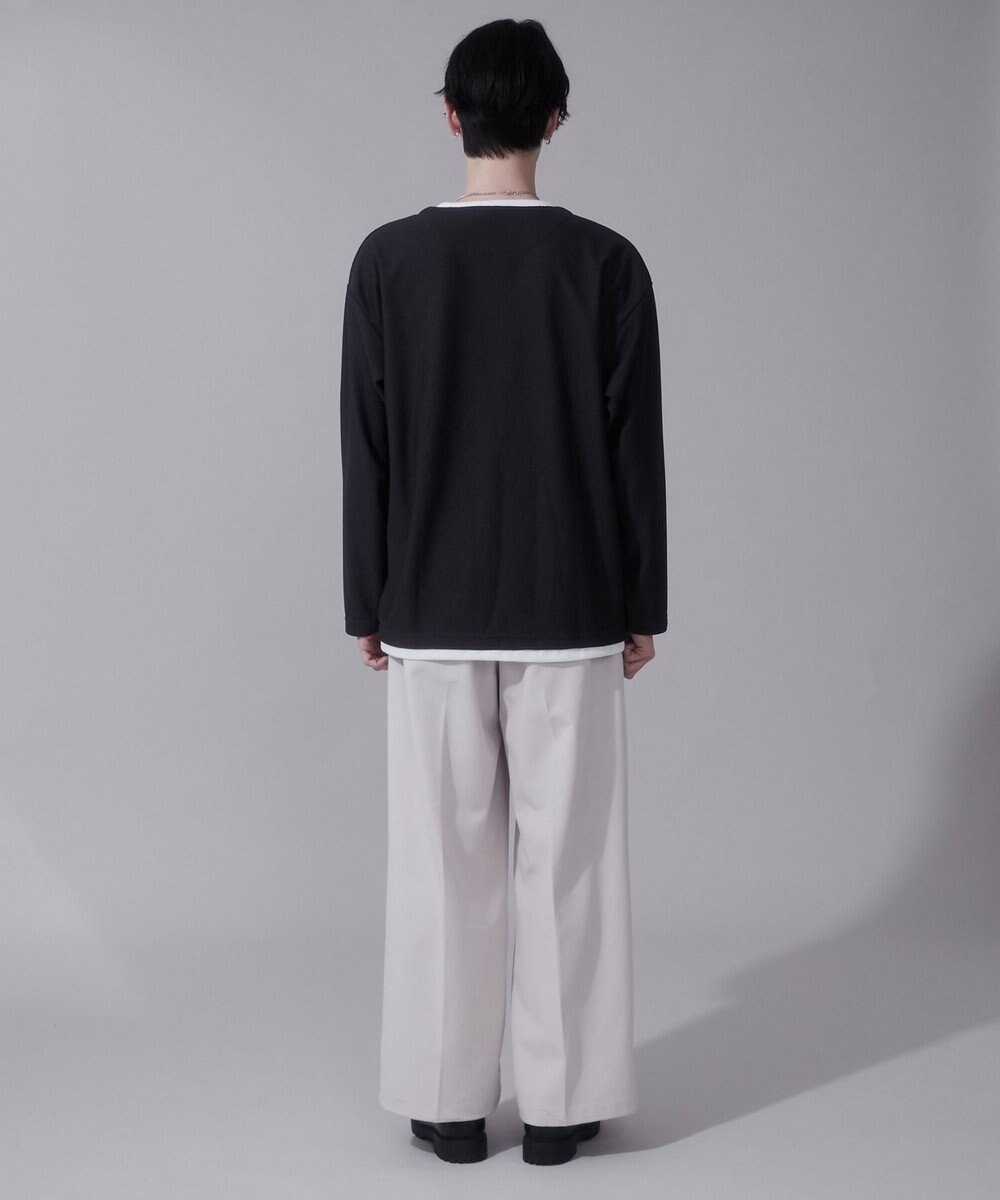 WEGO フェイクレイヤードキーネックT（LS） 