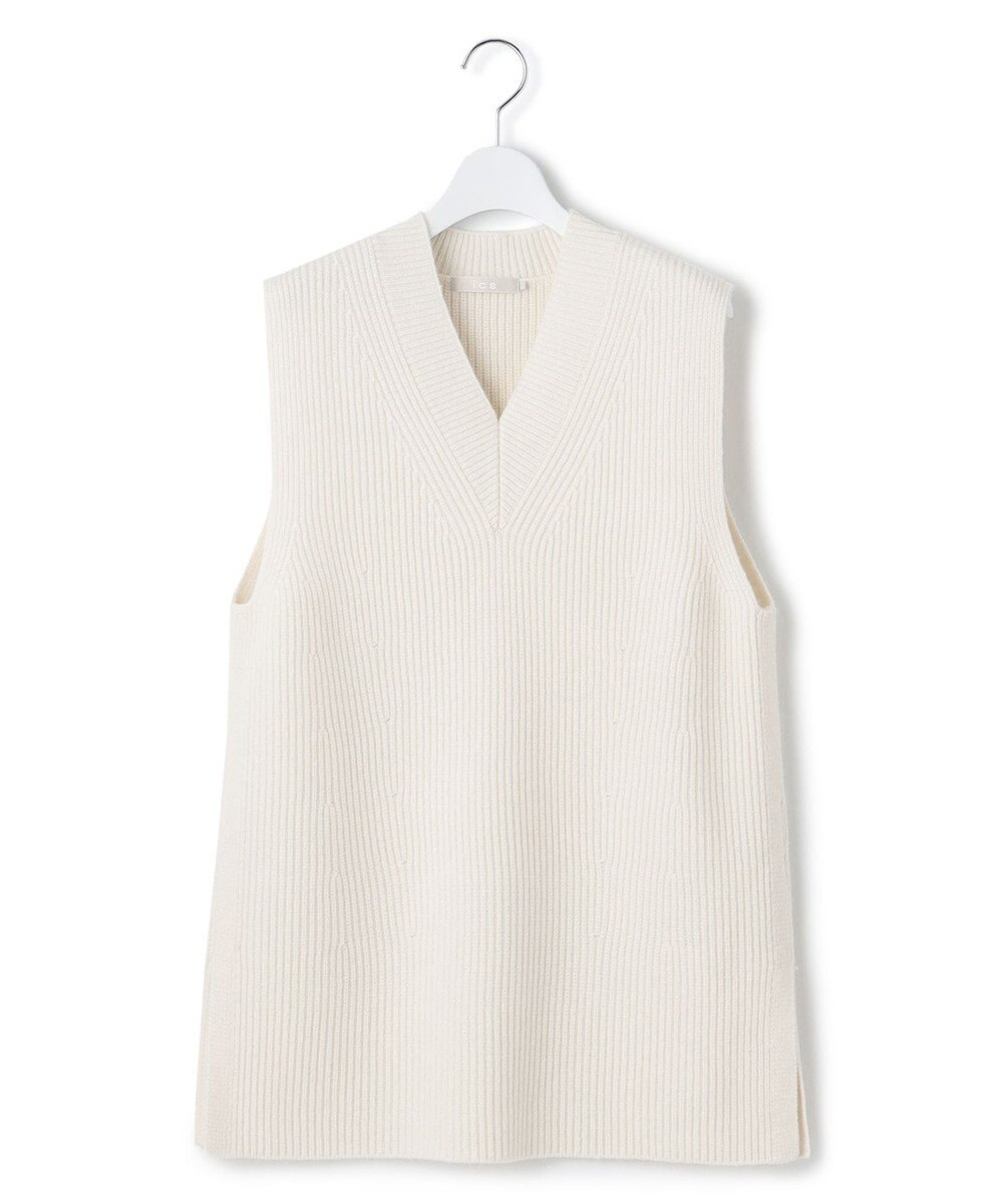 ICB 【洗える】ソフトカシミヤミックス ニットベスト 