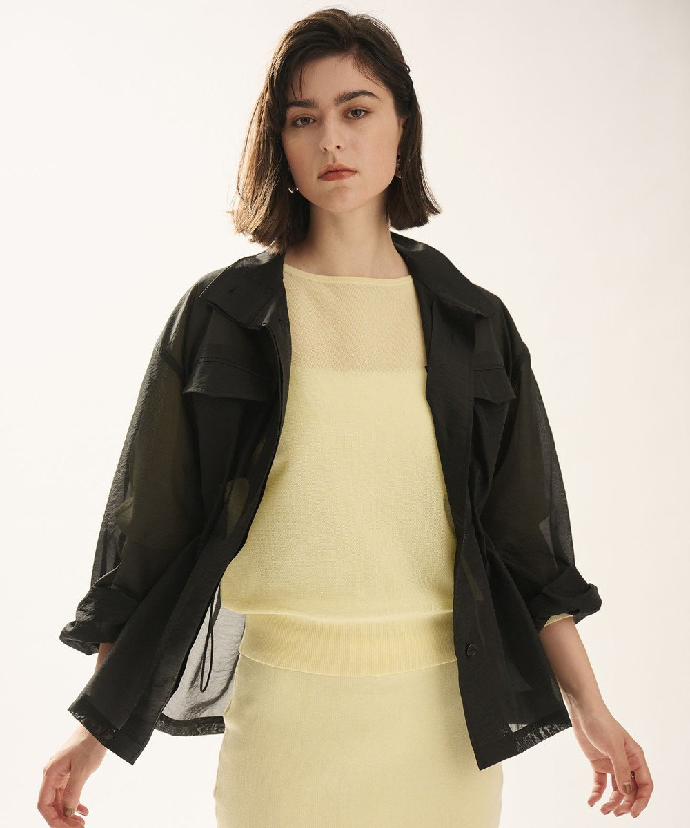 uncrave シアーオーガンジー ミリタリーブルゾン 