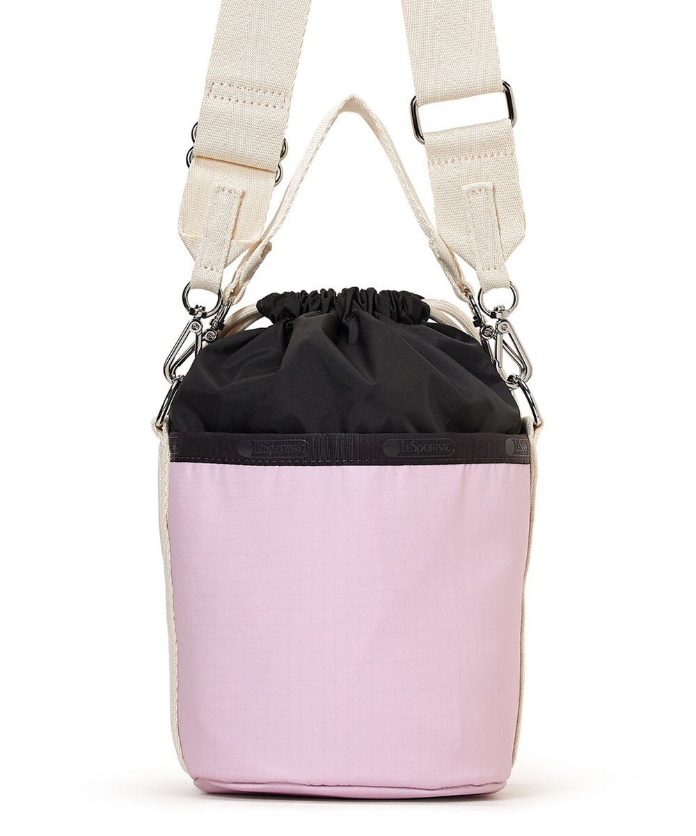 LeSportsac SM DRAWSTRING BUCKET/ライラックグレー/サンドバーコード 