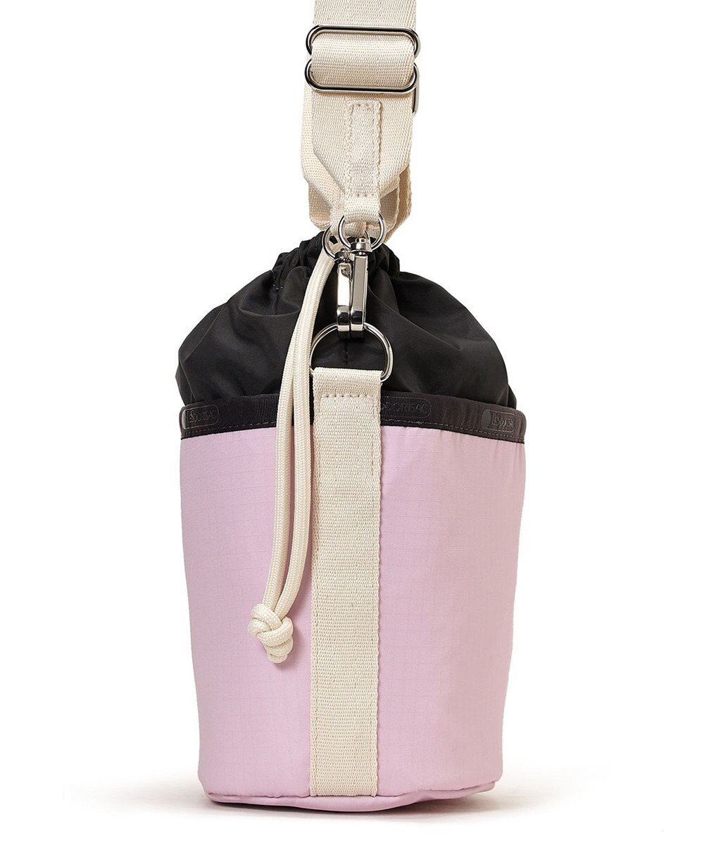 LeSportsac SM DRAWSTRING BUCKET/ライラックグレー/サンドバーコード 
