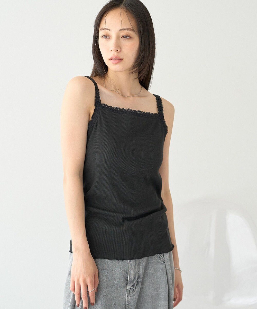 earth music&ecology カップ付レースキャミソール 