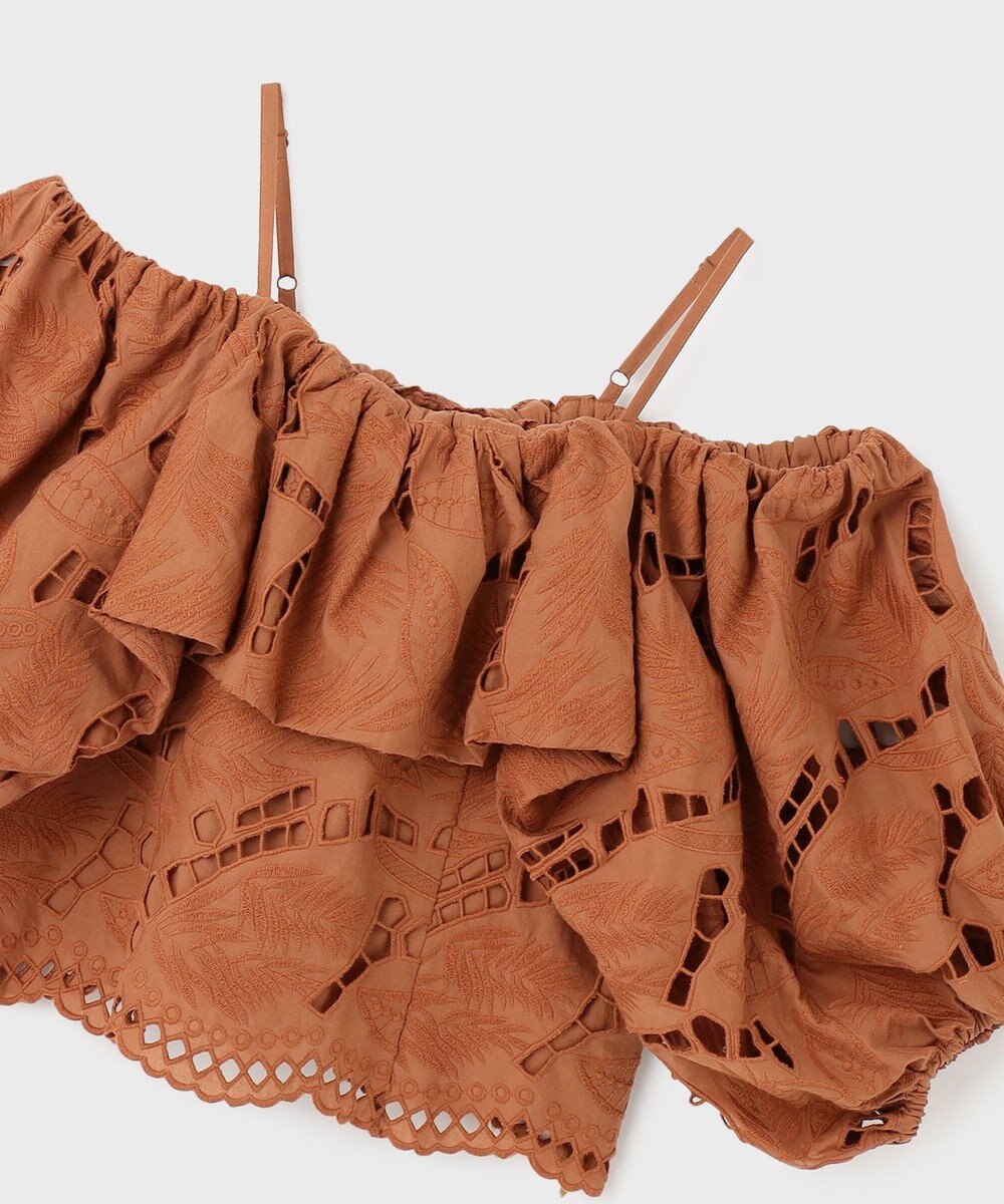 GRACE CONTINENTAL カットワークオフショルトップ 