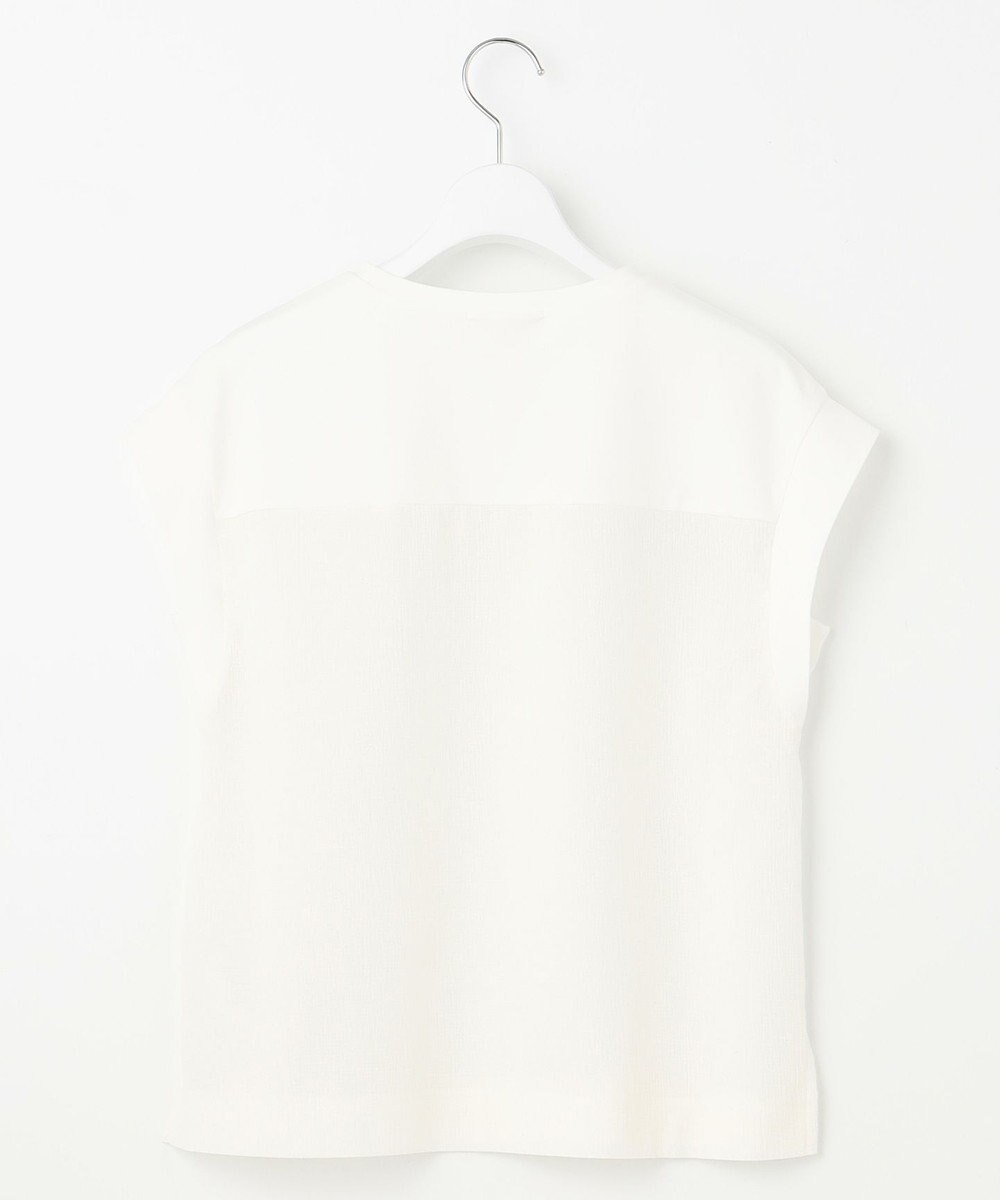 自由区 L 【カタログ掲載・洗える】リネンサッカーコンビブロッキング カットソー 