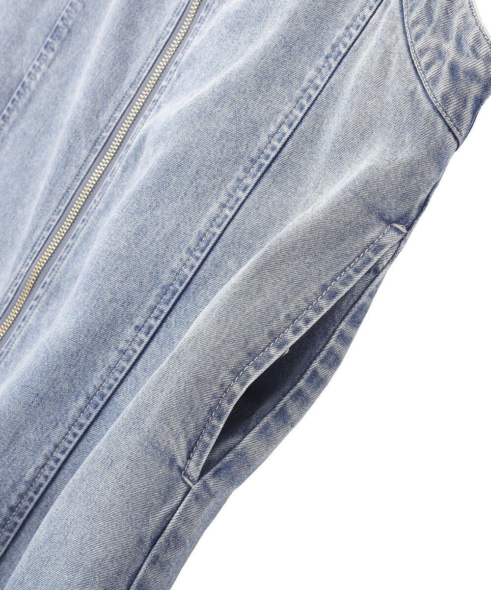 earth music&ecology ダブルジップデニムキャミワンピース 