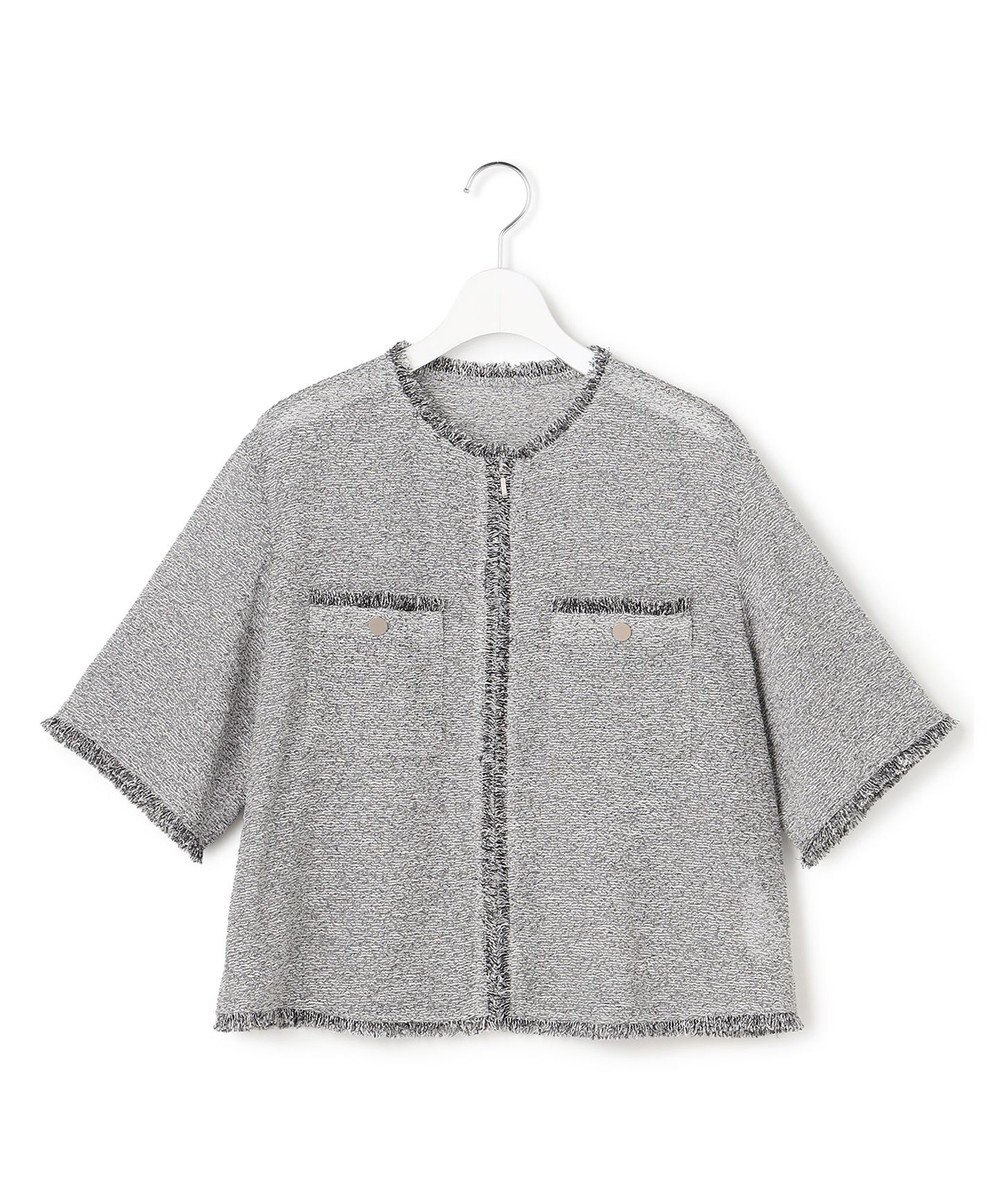 ICB L 【CLASSY.掲載】サマーレノクロス ハーフスリーブジャケット 