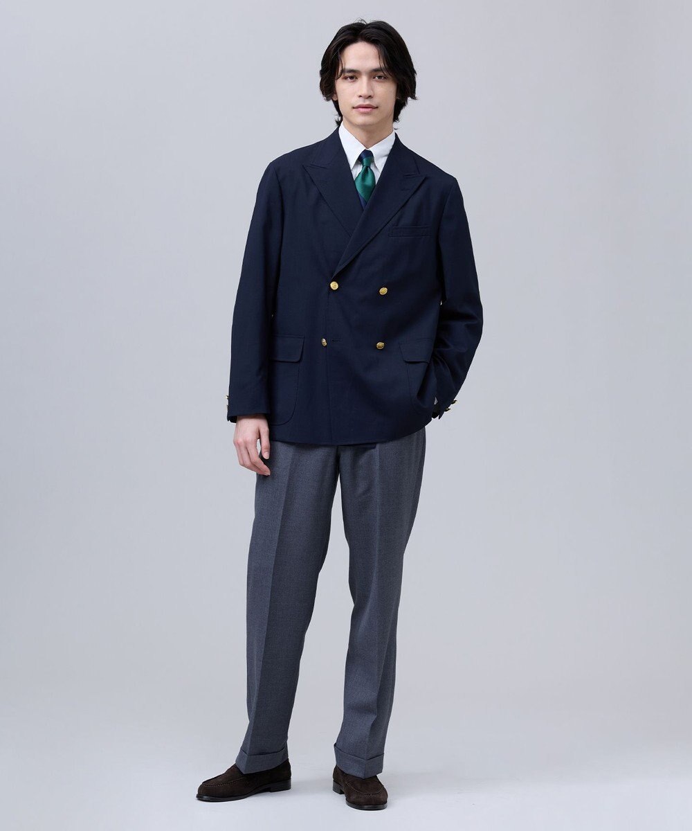 J.PRESS MEN 【J.PRESS ORIGINALS】【UNISEX】Wool Polyester Stretch Toropical 4B Blazer / Baggy-Fit 