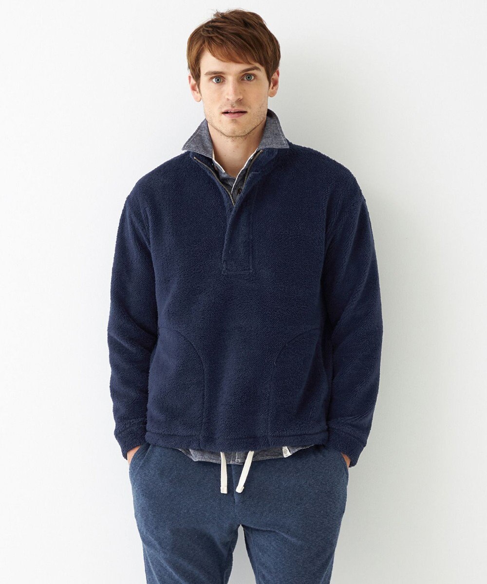JOSEPH ABBOUD MOUNTAIN 【SPACE／UNISEX】ボアソリッド プルオーバー 