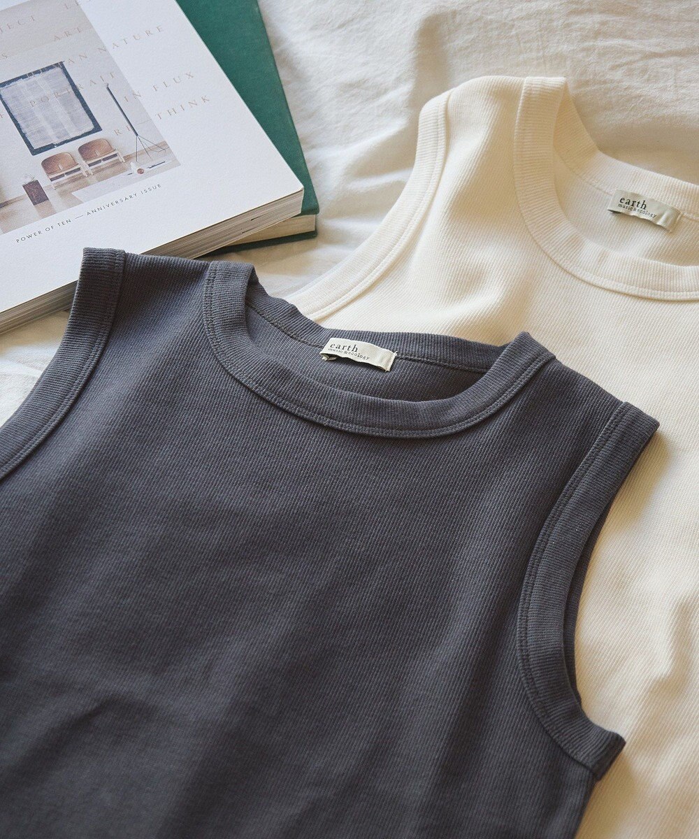 earth music&ecology リブタンクトップ 