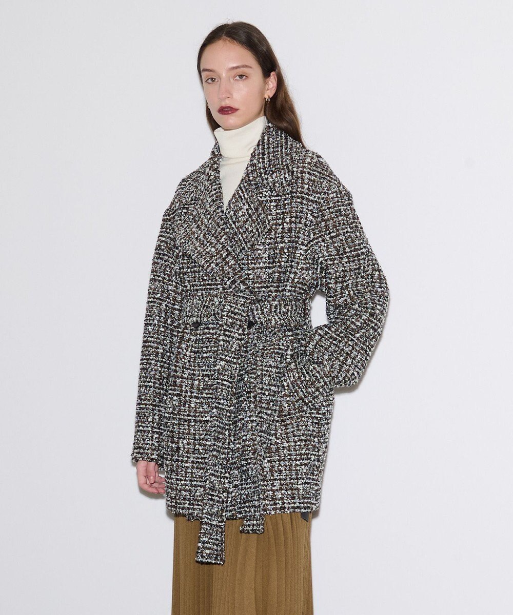 JOSEPH ウールツィード　ダブルブレステッドコート 